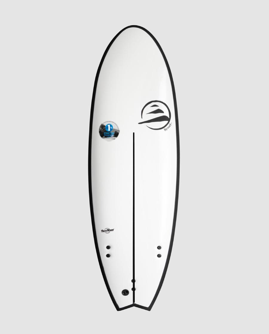 Tabla de surf hibrida blanca