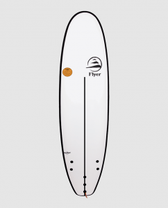 Tabla de surf mini malibu de 7 pies de largo color blanco